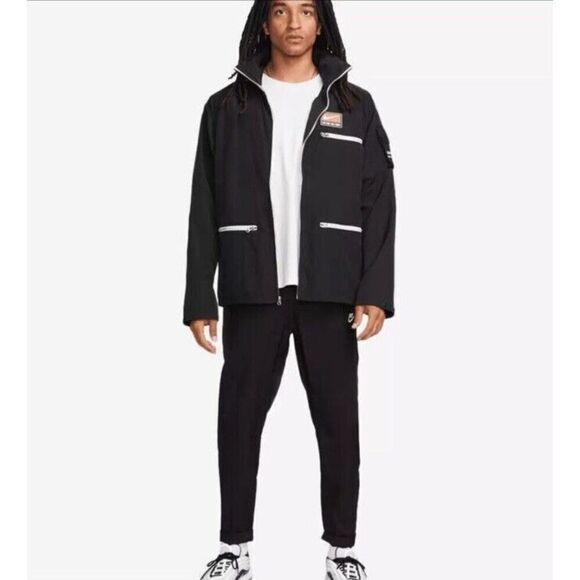 NWT Nike NSW Trend lightweight Jacket Coat Black Men’s XL Grand Prix Hooded - Picture 3 of 9